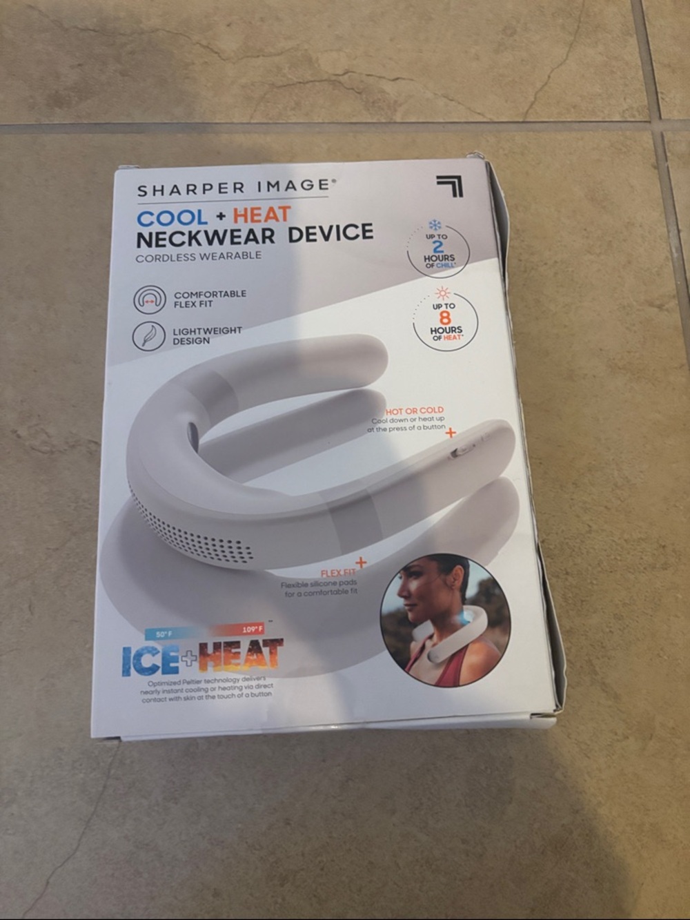 Sharper Image Cool + Heat Neckwear Device - White